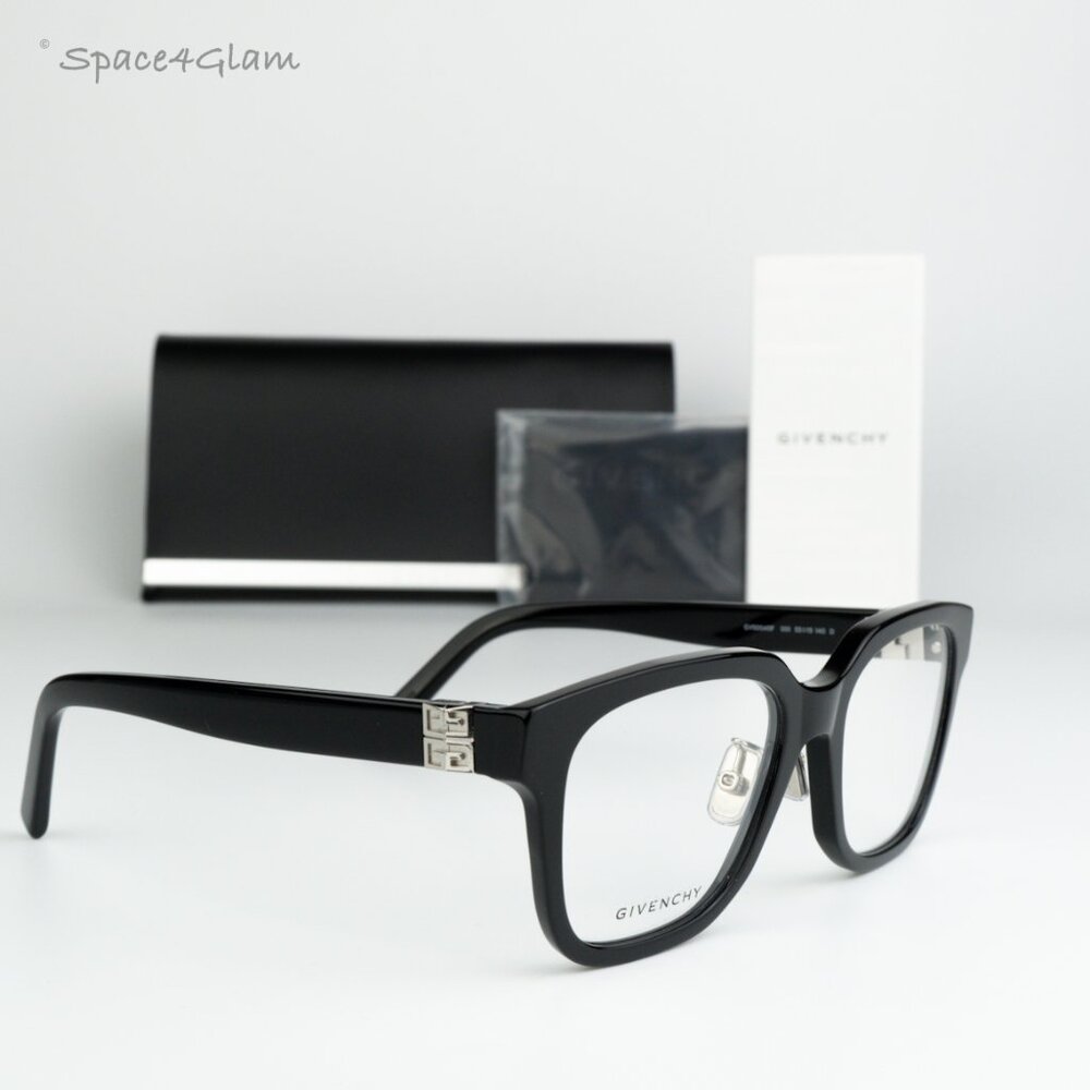 BRAND NEW Givenchy GV50040F 001 Black Demo Women Square Eyeglasses